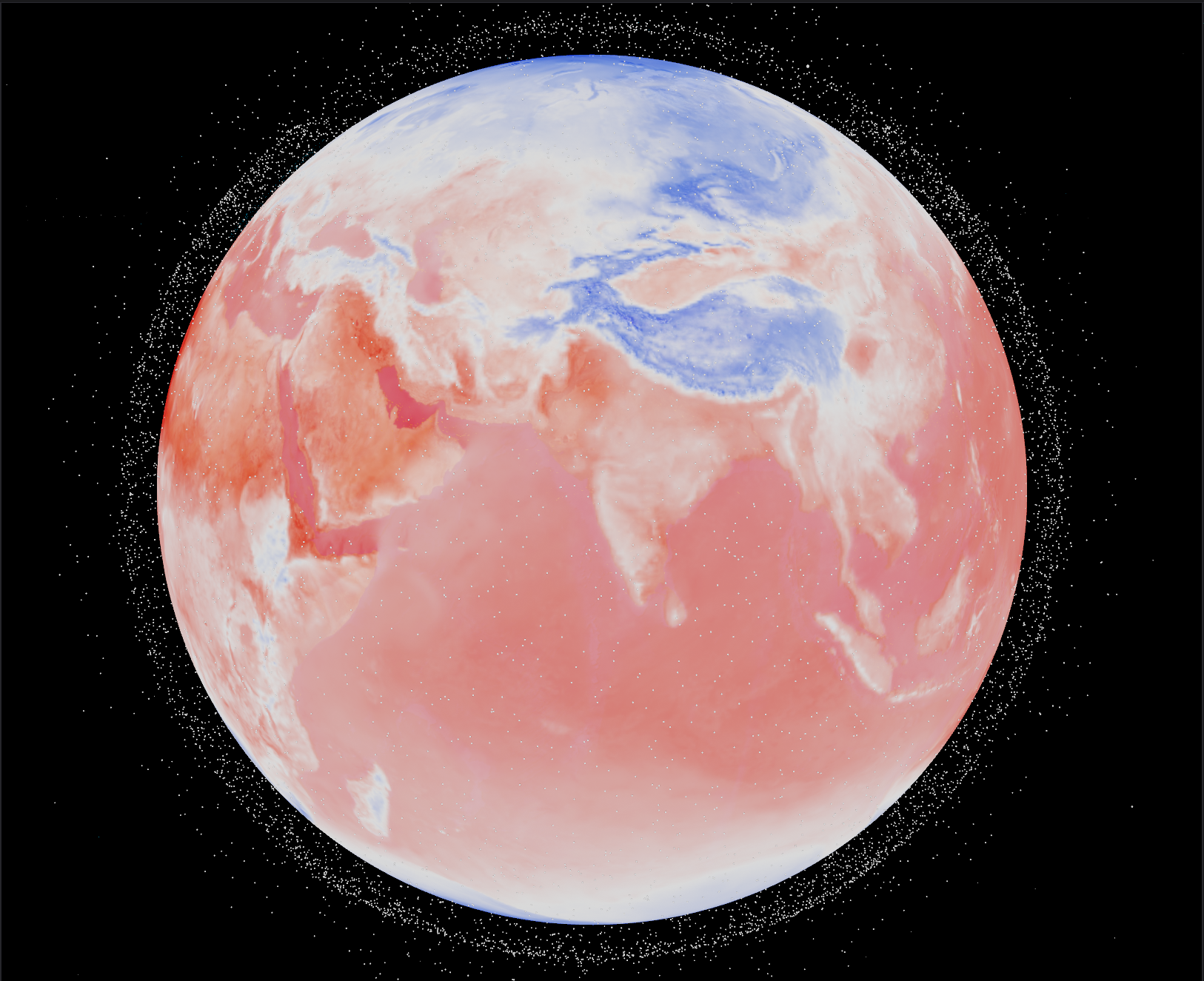 Surface Temperature Heatmap: Global isobaric and terrestrial temperature gradient mapping integrated into electro-optical and infrared sensor contrast calculations